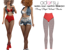 adorsy - Roxy High Waisted Shorts Red - Maitreya/Legacy-Nerido/Lara Petite/Reborn-Juicy