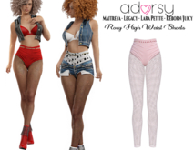 adorsy - Roxy High Waisted Shorts Soft Pink - Maitreya/Legacy-Nerido/Lara Petite/Reborn-Juicy