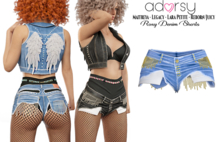 adorsy - Roxy Denim Shorts Cornflower - Maitreya/Legacy-Nerido/Lara Petite/Reborn-Juicy