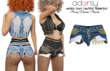 adorsy - Roxy Denim Shorts Dark Blue - Maitreya/Legacy-Nerido/Lara Petite/Reborn-Juicy