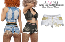 adorsy - Roxy Denim Shorts White - Maitreya/Legacy-Nerido/Lara Petite/Reborn-Juicy
