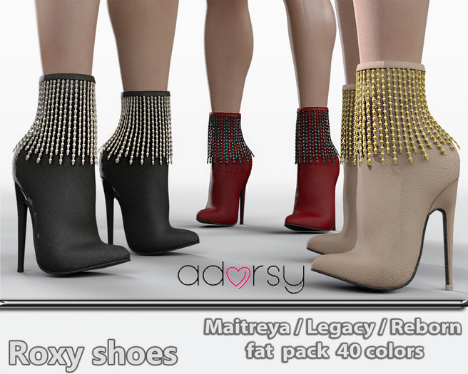 adorsy - Roxy Heels Fatpack - Maitreya/Legacy-Nerido/Lara Petite/Reborn-Juicy