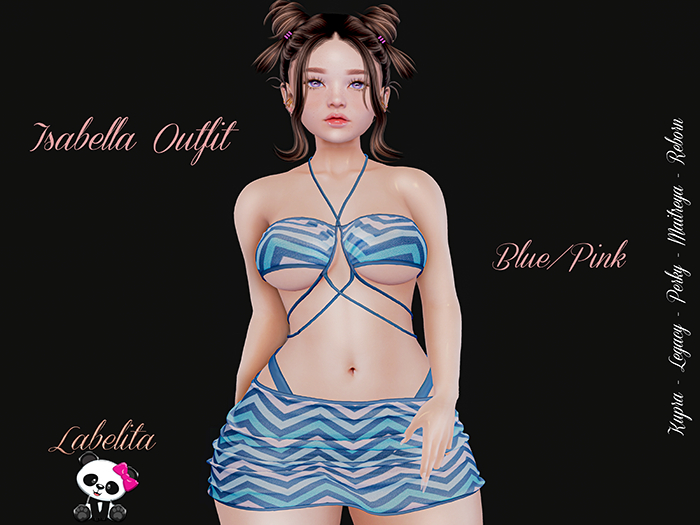 [LABELITA] Isabella Outfit Blue/Pink