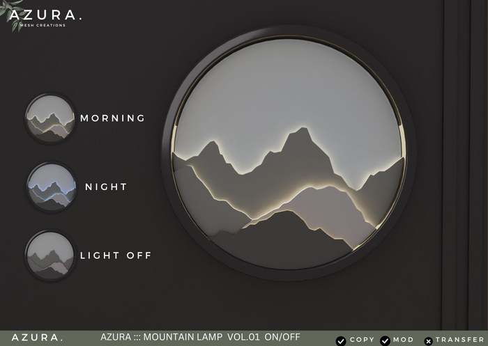 AZURA ::: MOUNTAIN WALL LAMP VOL. 01 