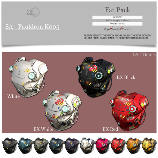 :::SOLE::: SA - Pauldron K005 (Fat Pack)