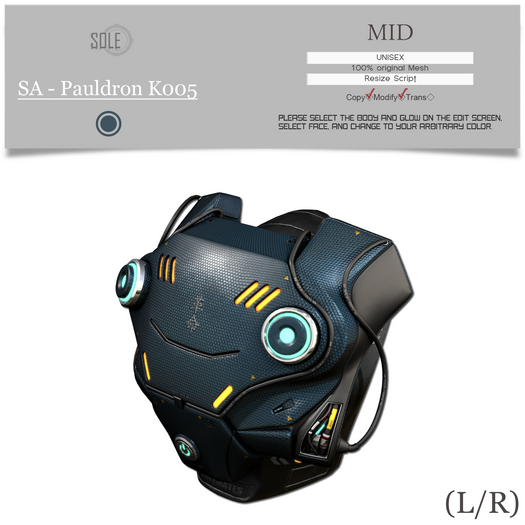 :::SOLE::: SA - Pauldron K005 (MID)