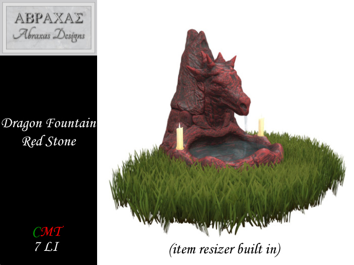 Dragon Fountain - Red Stone