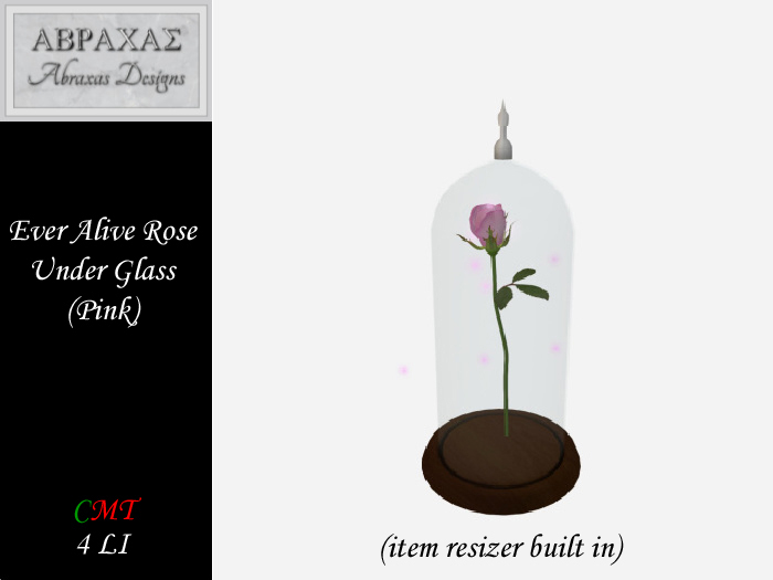 Ever Alive Rose Under Glass - Pink