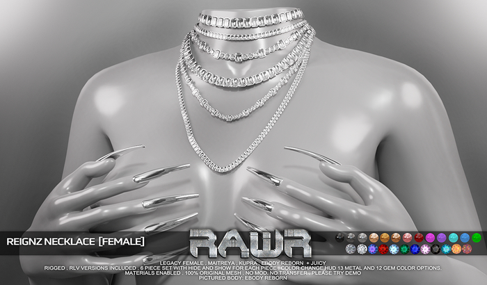 RAWR! Reignz Necklaces Female Inc. RLV (add me)