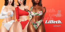 Lilleth. Sandy Bikini Collection [DEMO] - Pinup Bombshell,LaraX, Reborn, Waifu, Juicy, Kupra, Legacy, Maitreya, GenX 