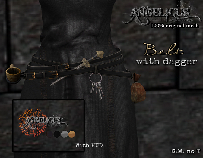 :ANGELICUS: Belt with dagger 