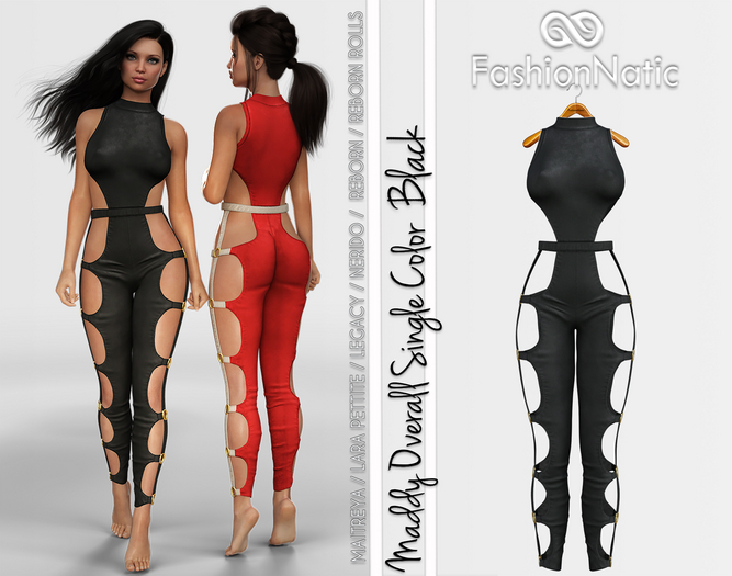Maddy Overall Black - Maitreya, Petite, Legacy, Reborn, Rolls - FashionNatic