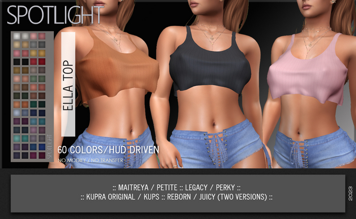 SPOTLIGHT - ELLA TOP (DEMO Available In-World)