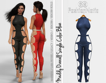 Maddy Overall Blue - Maitreya, Petite, Legacy, Reborn, Rolls - FashionNatic