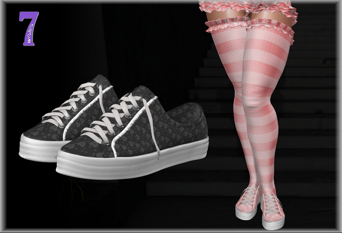 <7w> Bobbie Sneaks - Hearts Black ~Maitreya, Reborn, Legacy~