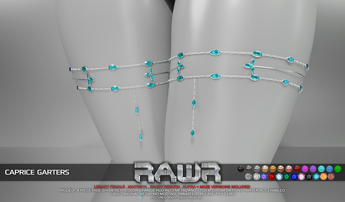 RAWR! Caprice Garters (add me)