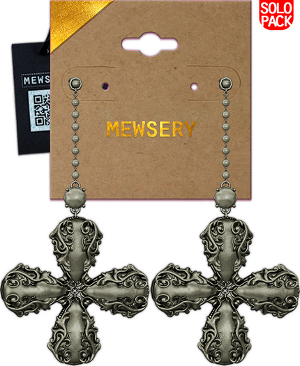 #MEWSERY Renaissance Earrings {Silver} - Unrigged