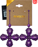 #MEWSERY Renaissance Earrings {Purple} - Unrigged