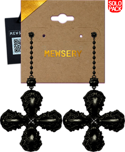 #MEWSERY Renaissance Earrings {Noir} - Unrigged