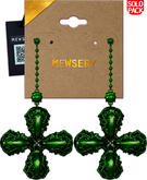 #MEWSERY Renaissance Earrings {Emerald} - Unrigged