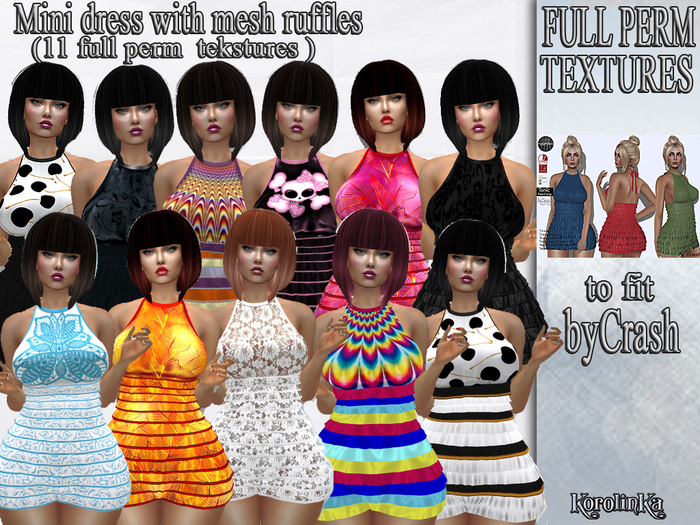 **mesh-Summer ruffles mini