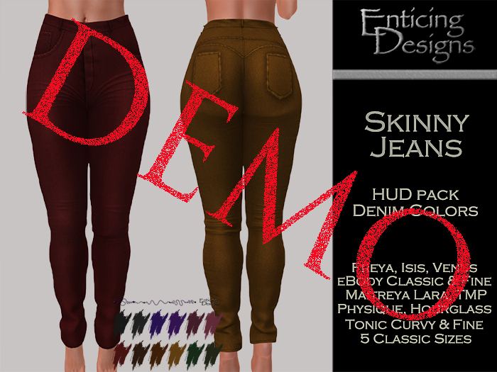 *ED DEMO Pack Skinny Jeans Colors Collection
