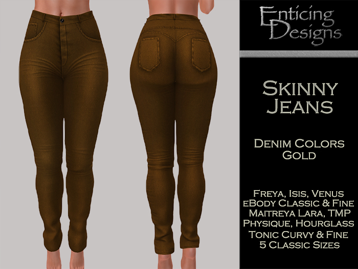 *ED Skinny Jeans Colors - Gold