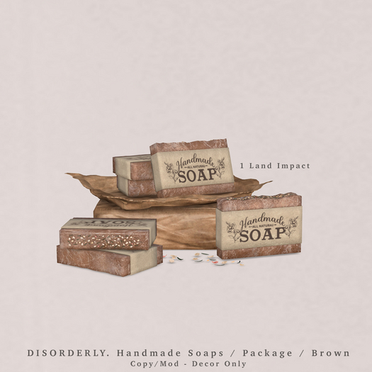 DISORDERLY. / Handmade Soaps / Package / Brown