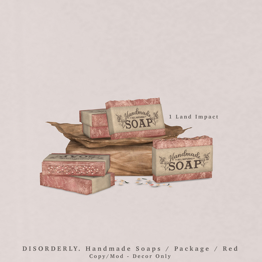 DISORDERLY. / Handmade Soaps / Package / Red