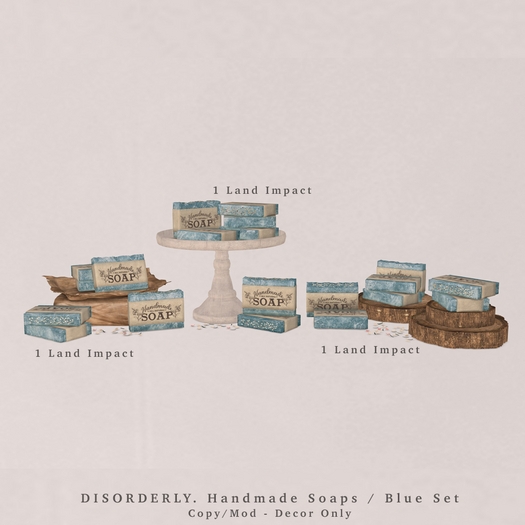 DISORDERLY. / Handmade Soaps / Blue Set