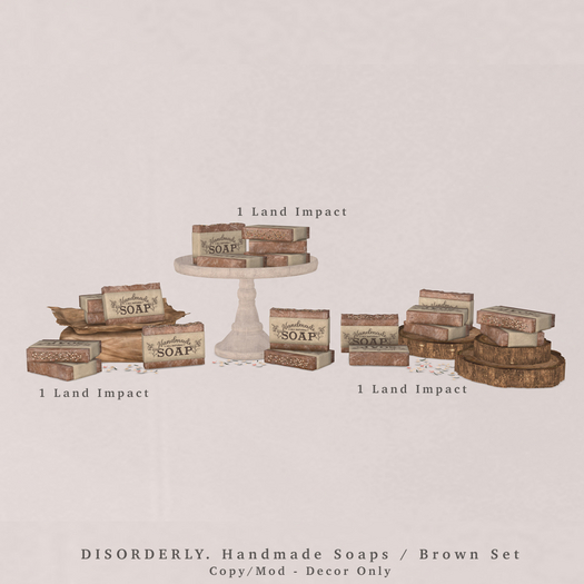DISORDERLY. / Handmade Soaps / Brown Set