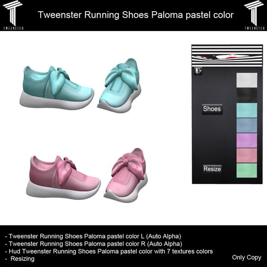 Tweenster Running Shoes Paloma pastel color (Auto Alpha)