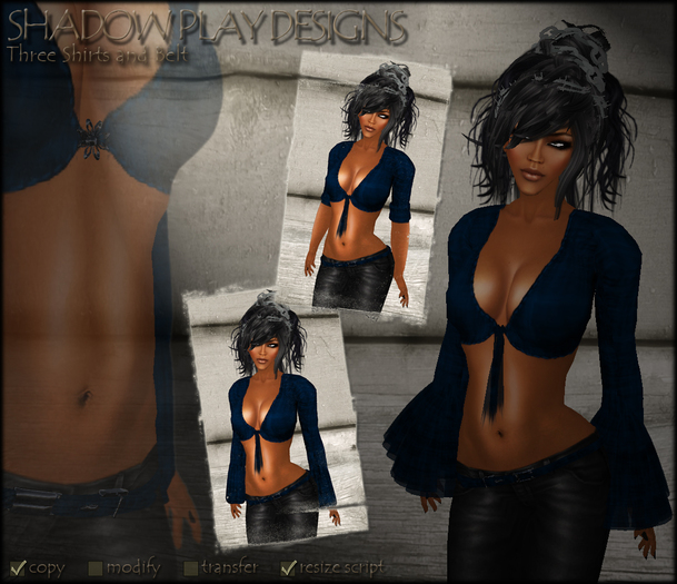 Shadow Play Designs - Renegade Shirts & Belt Blue (boxed)