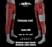 .adm- Rampage Pant Red (legacy classic,athletic)