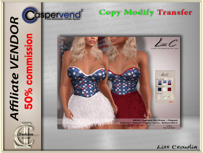 LC Affiliate Vendor [Patriotic] - Tara Dress [1 Vendor]