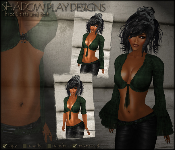 Shadow Play Designs - Renegade Shirts & Belt Green (boxed)