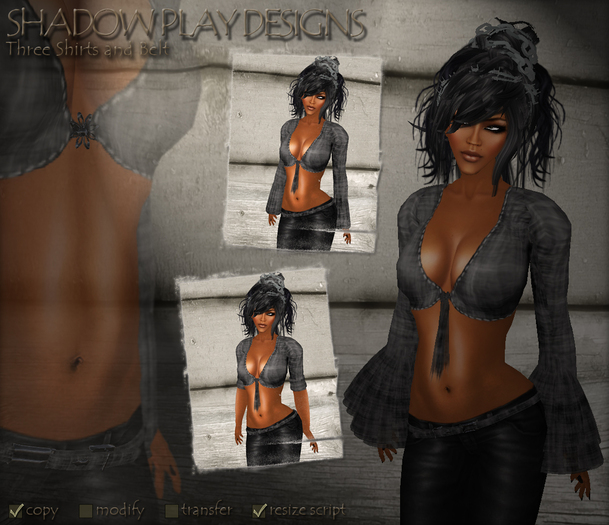 Shadow Play Designs - Renegade Shirts & Belt Grey (boxed)