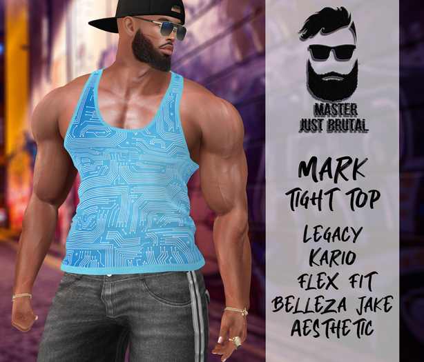 MJB Mark tight top Blue