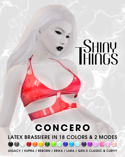 Shiny Things - Concero Latex Brassier