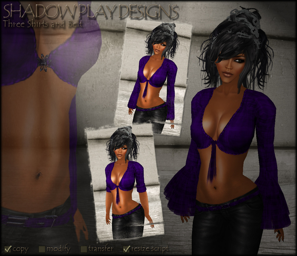 Shadow Play Designs - Renegade Shirts & Belt Purple (boxed)