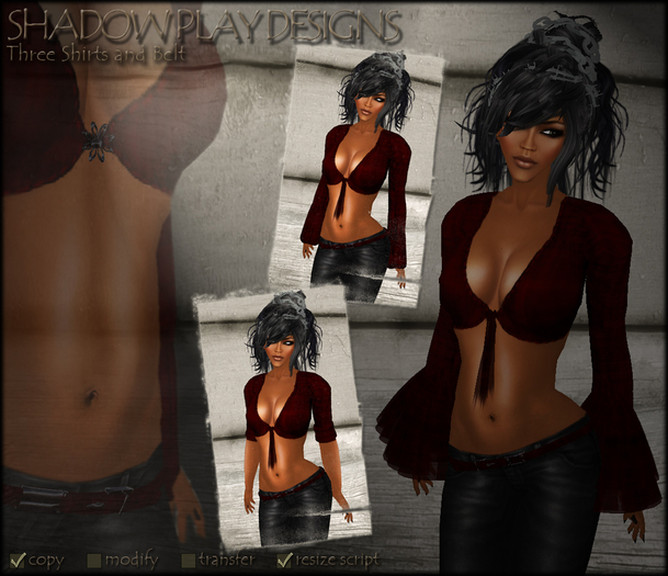 Shadow Play Designs - Renegade Shirts & Belt Red (boxed)
