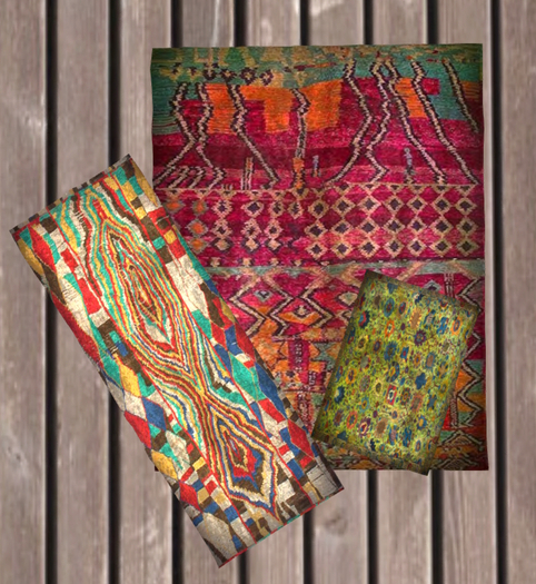 PROMO – ARTVAGO Modular Rug Set – 3 Pieces, 13 Grunge Textures