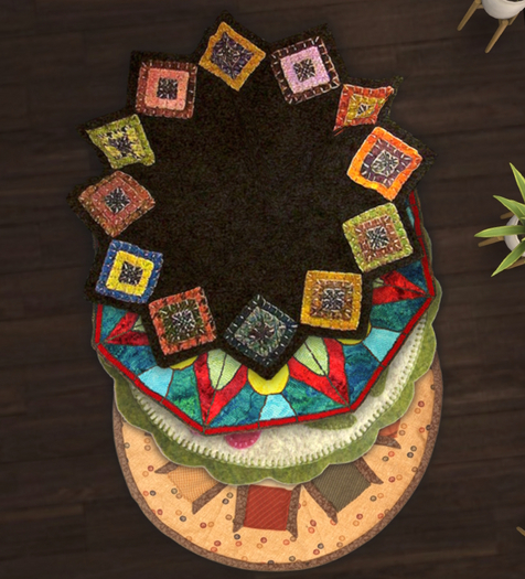 ARTVAGO – Round Rug with 6 Modern Textures (Mesh)