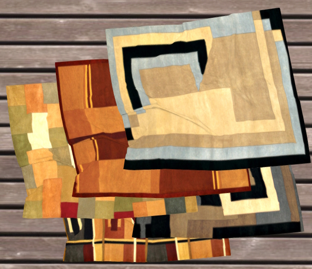 ARTVAGO – Rectangular Rug with 12 Modern Ver.2 Textures (Mesh)