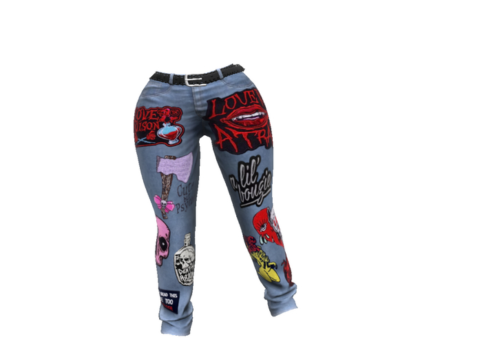 ! ! NB - Crazy Love Patchwork Jeans [Unpacker]