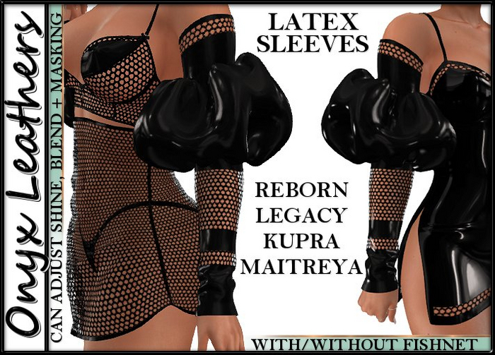 Latex + Fishnet Puffed Sleeves - 2 Versions