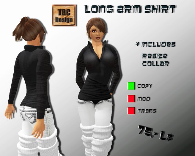 .:TBC Design:. Longarm Shirt - Black