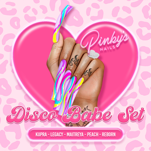 !! Pinky's Nails !! Disco Babe Set ' Square