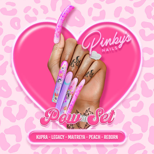 !! Pinky's Nails !! Pow Set ' Square