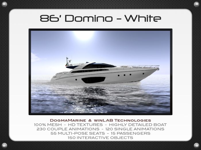 86' Domino - White